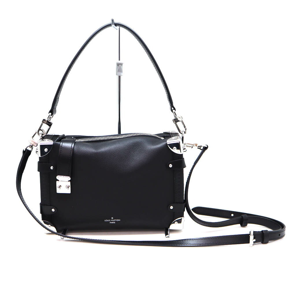 Louis Vuitton Side Trunk Grained Calf Leather Black